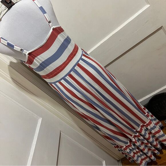 Torrid Size 1 Red and Blue Striped Maxi Dress - Picture 5 of 12